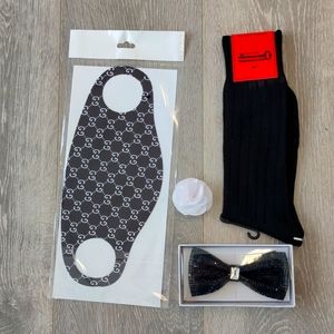Bowtie with Sock/Flower & Mask Bundle